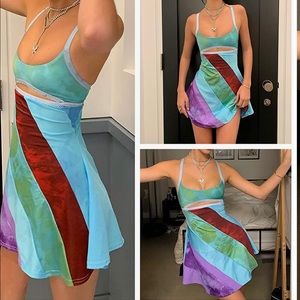 Bodycon Halter Mini Dress for Women Y2k Backless